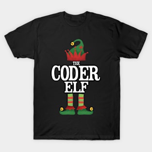 Coder Elf Matching Family Group Christmas Party Pajamas T-Shirt